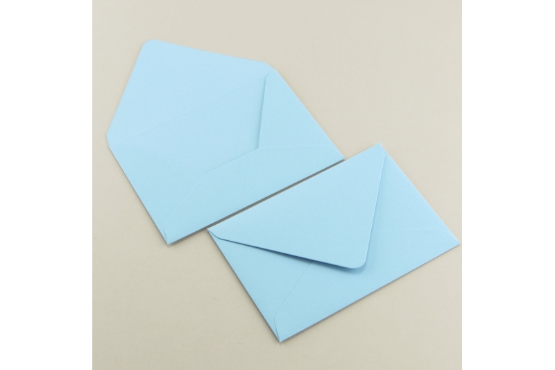 Конверт для денег свадьбу голубой С6